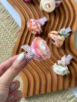 گیره مو گل پیونی - تصویر 3