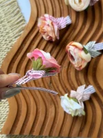 گیره مو گل پیونی - تصویر 4
