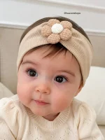 هدبند نوزادی کبریتی طرح گل