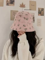 ⁨ کلاه باکت پارچه ای کره ای