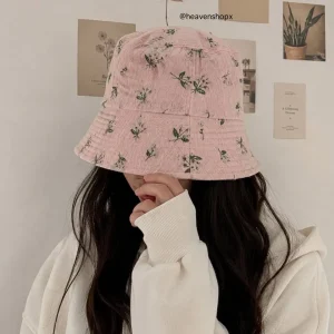 ⁨ کلاه باکت پارچه ای کره ای
