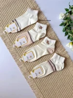جوراب مچی نخی وارداتی طرح ۱