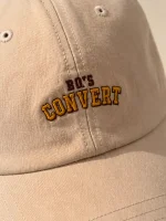 کلاه کپ کتان وارداتی کرم طرح convert - تصویر 2