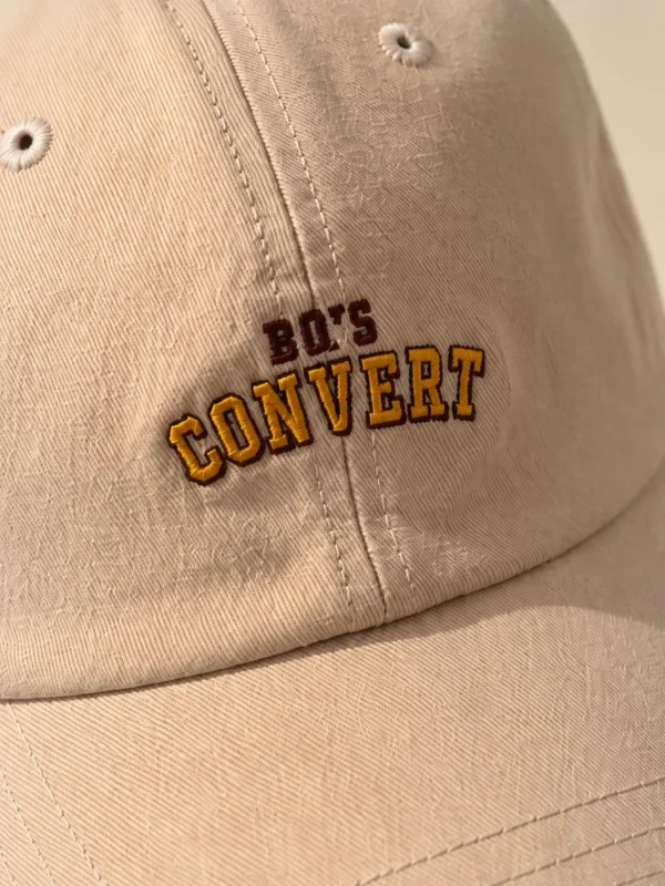 کلاه کپ کتان وارداتی کرم طرح convert - تصویر 2