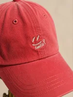 کلاه کپ اسپرت کتان طرح اسمایل|smile - تصویر 2