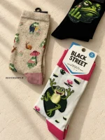 جوراب ساقدار طرح قورباغه | کالکشن Frog Socks - تصویر 3