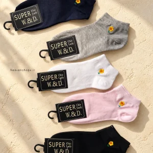 جوراب مچی زنانه گلدوزی گل ریز SUPER W.&D | سایز 36 تا 40