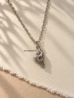 گردنبند استیل زنانه طرح صدف