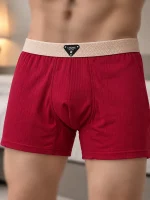 شورت پادار مردانه نخی طرح کبریتی CHUNE | سایز XL تا 4XL - تصویر 2