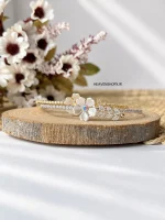دستبند النگویی زنانه طرح گل - تصویر 8