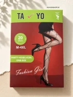 جوراب شلواری زنانه توری طرح لوزی براق