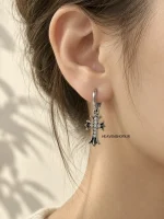 گوشواره استیل آویز طرح صلیب - تصویر 2