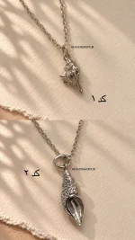 گردنبند استیل زنانه طرح صدف - تصویر 4
