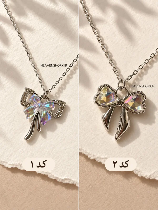 گردنبند استیل طرح پاپیون - تصویر 7