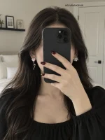 گوشواره میخی استیل تابه تا طرح قلب - تصویر 2