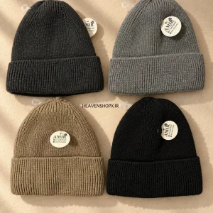 کلاه بافت پشمی ساده بدون جنسیت با آستر گرم