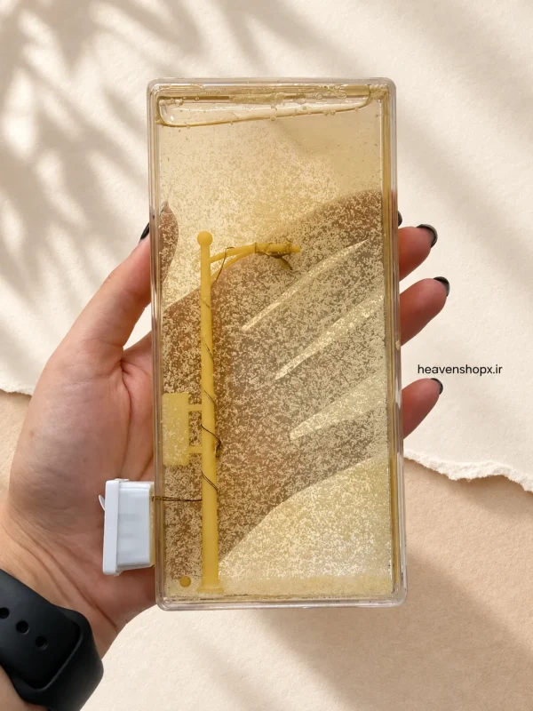 چراغ خواب دکوری طرح چراغ خیابانی با افکت بارش برف و نور آفتابی - تصویر 5