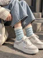 جوراب ساقدار بافت حوله‌ای زنانه وارداتی - تصویر 2